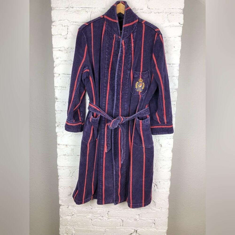 Vintage 90’s Y2K Polo Ralph Lauren Crest Terry Robe